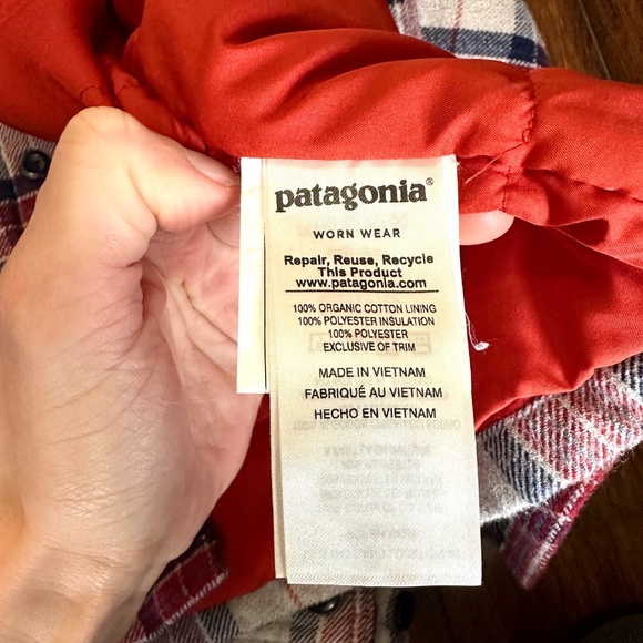 Patagonia Mens Insulated Fjord Flannel Jacket size S - Picture 5 of 6